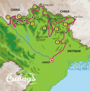 Ha Giang Border Tour Map