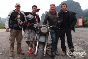 Cuong with Charley Boorman while filming in Vietnam